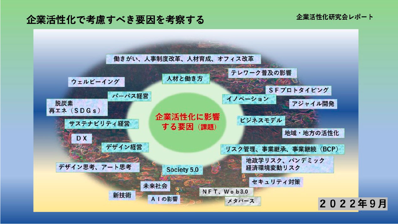 企業活性化で考慮すべき要因を考察する